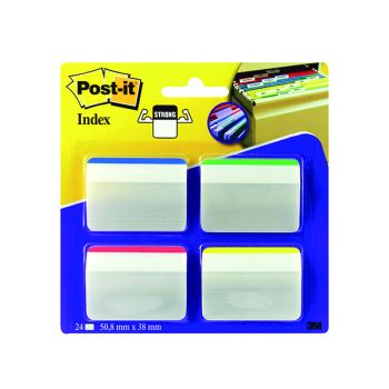 Post-it Index Angled Filing Tabs Assorted (Pack of 24) 686-A1