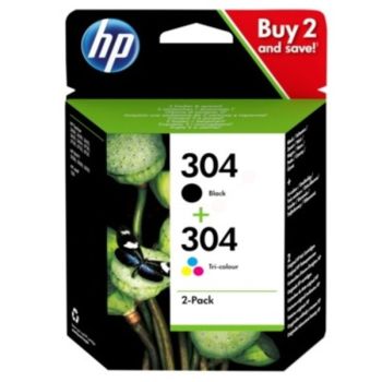 HP 304 Black & Tri-Colour Ink Cartridge Pack 3JB05AE