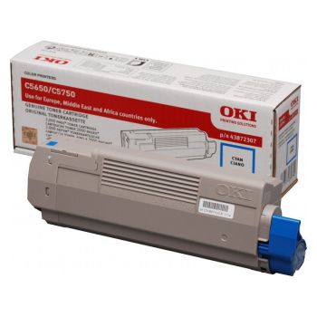 Oki 43872307 Cyan Toner Cartridge (2,000 pages*)