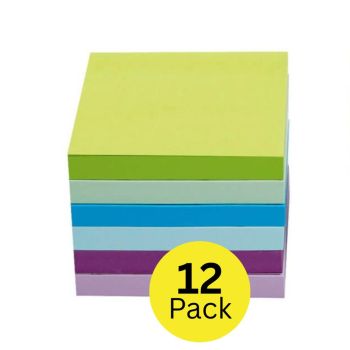 5 Star Sticky Notes Removable Neon/Pastel (Pack of 12) 940562