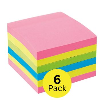 5 Star Sticky Notes Extra Sticky Neon (Pack of 6) 940570