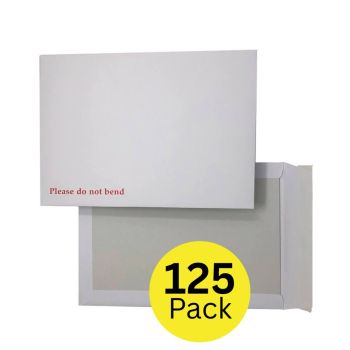 5 Star Boardback Pocket Envelope 120g Peel and Seal C4 White (Pack of 125)