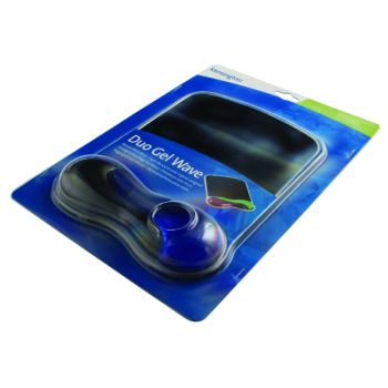 Kensington Duo Gel Wave Mouse Pad with Wrist Rest Blue/Smoke 62401