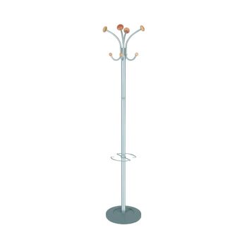 Alba Vienna Coat Stand 350x350x1790mm Metal/Wood PMVIENNA