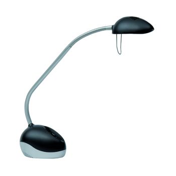 Alba Halox LED Desk Lamp 35/50W with UK Plug Black/Grey LEDX N UK