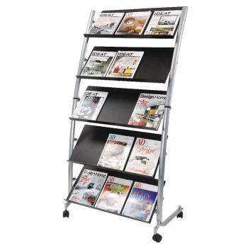 Alba 5 Shelf Mobile Literature Display Stand 3 x A4 DD5GM