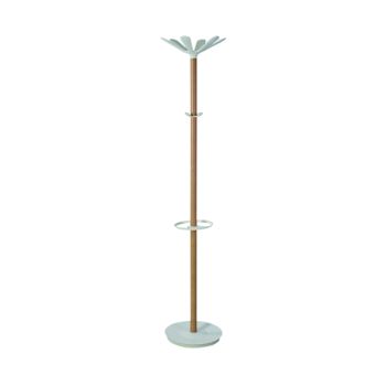 Alba Coat Stand 350x350x1750mm Beech/White ALB90566