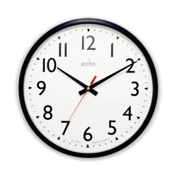 Acctim Commander Wall Clock Black 35cm 22463