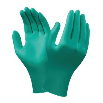 Ansell Touch N Tuff 92-600 Latex Gloves Medium Green (Pack of 1000) AN92-600M