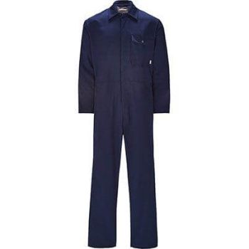 Trojan Men's Navy Stud-Front Overalls L T