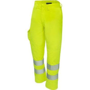 Progarm 7418 Men's Yellow Hi-Vis Arc-Trousers with Kneepad Pockets 30R