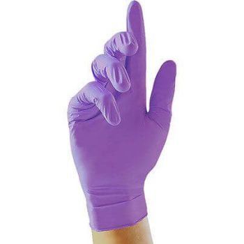 Unigloves Purple Nitrile Disposable Gloves M (Pack of 100)