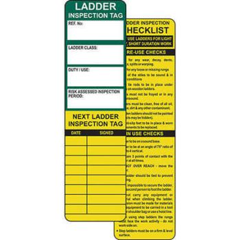 AssetTag Ladder Safety Insert Tags (Pack of 10)