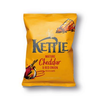 Kettle Mature Cheddar Red Onion Crisps 40g (Pack of 54) FG001862