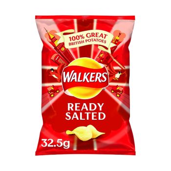 Walkers Ready Salted Crisps 32.5g (Pack of 32) 121797