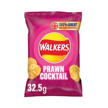 Walkers Prawn Cocktail Crisps 32.5g (Pack of 32) 122003