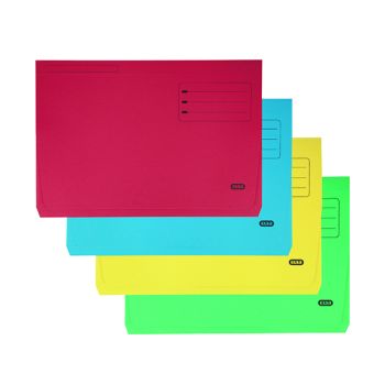 Elba Strongline Document Wallet Bright Manilla Foolscap Assorted (Pack of 25) 100090138