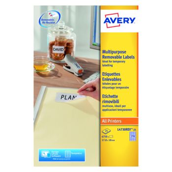 Avery Laser Mini Labels 270 per sheet White (Pack of 6750) L4730REV-25