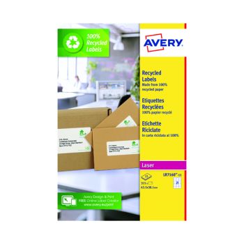 Avery Recycled Address Labels 21/Sheet White (Pack of 315) LR7160-15
