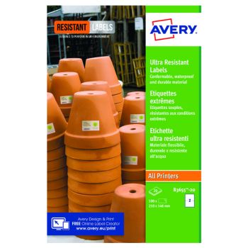 Avery Ultra Resistant Labels 148x210mm (Pack of 40) B3655-20