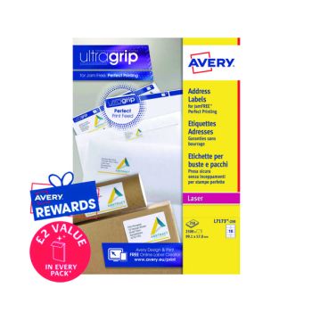 Avery Ultragrip Laser Labels 99.1x57mm White (Pack of 2500) L7173-250