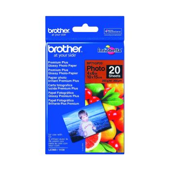Brother Gloss Photo Paper 4 x 6 Inch (Pack of 20) BP71GP20