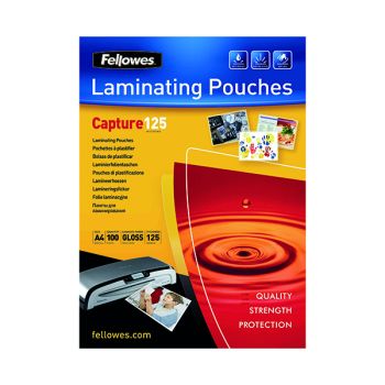 Fellowes A4 Capture Laminating Pouch 250 Micron (Pack of 100) 55307401