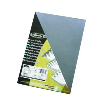 Fellowes Transpsarent Plastic Covers 150 Micron (Pack of 100) 5376001