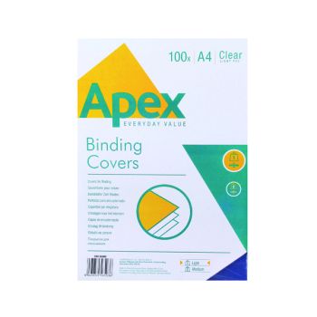 Fellowes Apex A4 Lightweight PVC Covers Clear (Pack of 100) 6500001