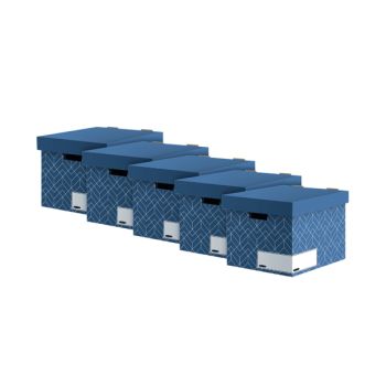 Bankers Box Decor Storage Box Blue (Pack of 5) 4483701