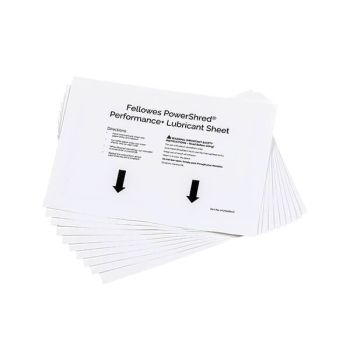 Fellowes Powershred Performance+ Lubricant Sheets (Pack of 10) 4025601