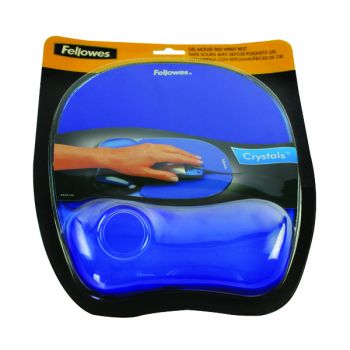 Fellowes Crystals Gel Mouse Pad Blue 9114106