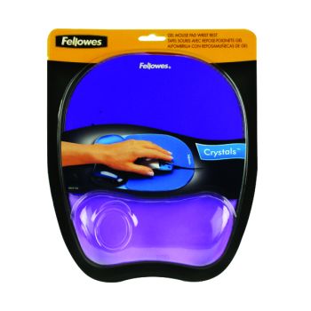 Fellowes Crystals Gel Mouse Pad Purple 9144103