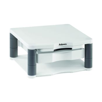 Fellowes Premium Monitor Riser Plus White (Contains storage drawer and built in copyholder) 9171302