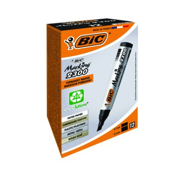 Bic 2300 Permanent Marker Chisel Tip Black (Pack of 12) 820926
