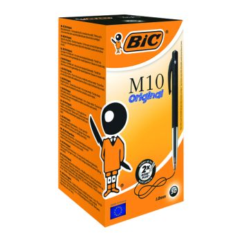 Bic M10 Clic Ballpoint Pen Medium Black (Pack of 50) 901256