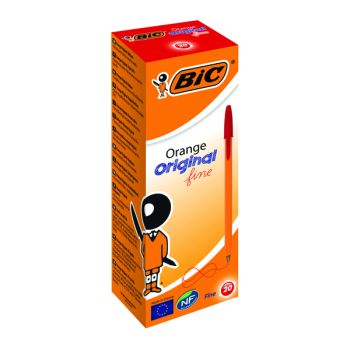 Bic Orange Fine Ballpoint Pen Red (Pack of 20) 1199110112