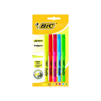 Bic Brite Liner Highlighters Assorted (Pack of 5) 893133