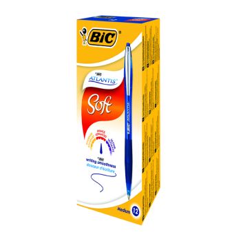Bic Atlantis Premium Ballpoint Pen Medium Blue (Pack of 12) 902132