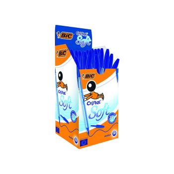 Bic Cristal Soft Ballpoint Pen Medium Blue (Pack of 50) 951434