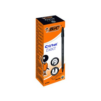 Bic Cristal Ballpoint Pens Ultra Fine 0.7mm Black (Pack of 20) 992603