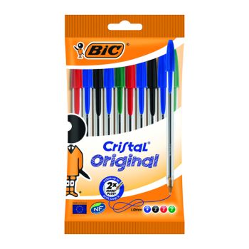 Bic Cristal Ballpoint Pen Medium Assorted (Pack of 10) 830865