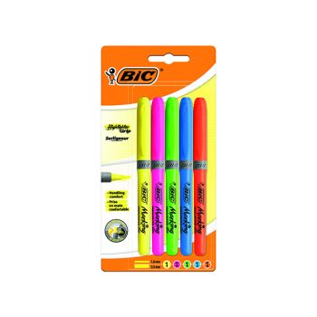 BIC Chisel Tip Highlighter Grip Assorted (Pack of 5) 894324