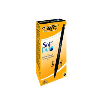 Bic SoftFeel Clic Retractable Ballpoint Pen Black (Pack of 12) 837397