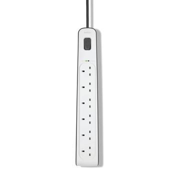 Belkin Surge Protector Extension Lead 6 Sockets 2m White BSV603AF2M