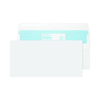 Evolve DL Envelope Recycled Wallet Self Seal 90gsm White (Pack of 1000) RD7882