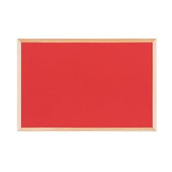 Bi-Office Double-Sided Board Cork Red Felt Pine Frame 60x40cm FB0310010