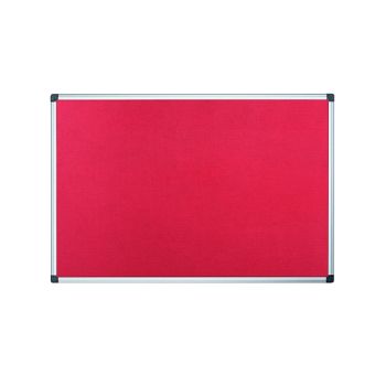 Bi-Office Aluminium Trim Felt Noticeboard 1200x900mm Red FA0546170