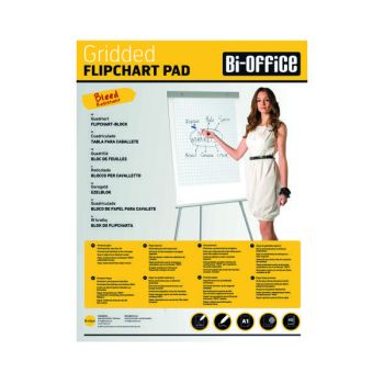 Bi-Office Gridded Flipchart Pad A1 40 Sheet (Pack of 5) FL0125201
