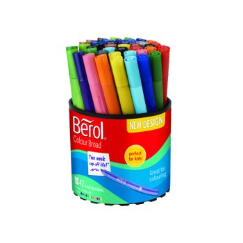Berol Colourbroad Pen Water Based Ink Assorted (Pack of 42) CBT S0375970